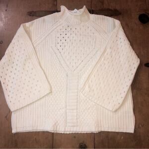 Woman’s One A Winter White X-Large Cowl neck sweater